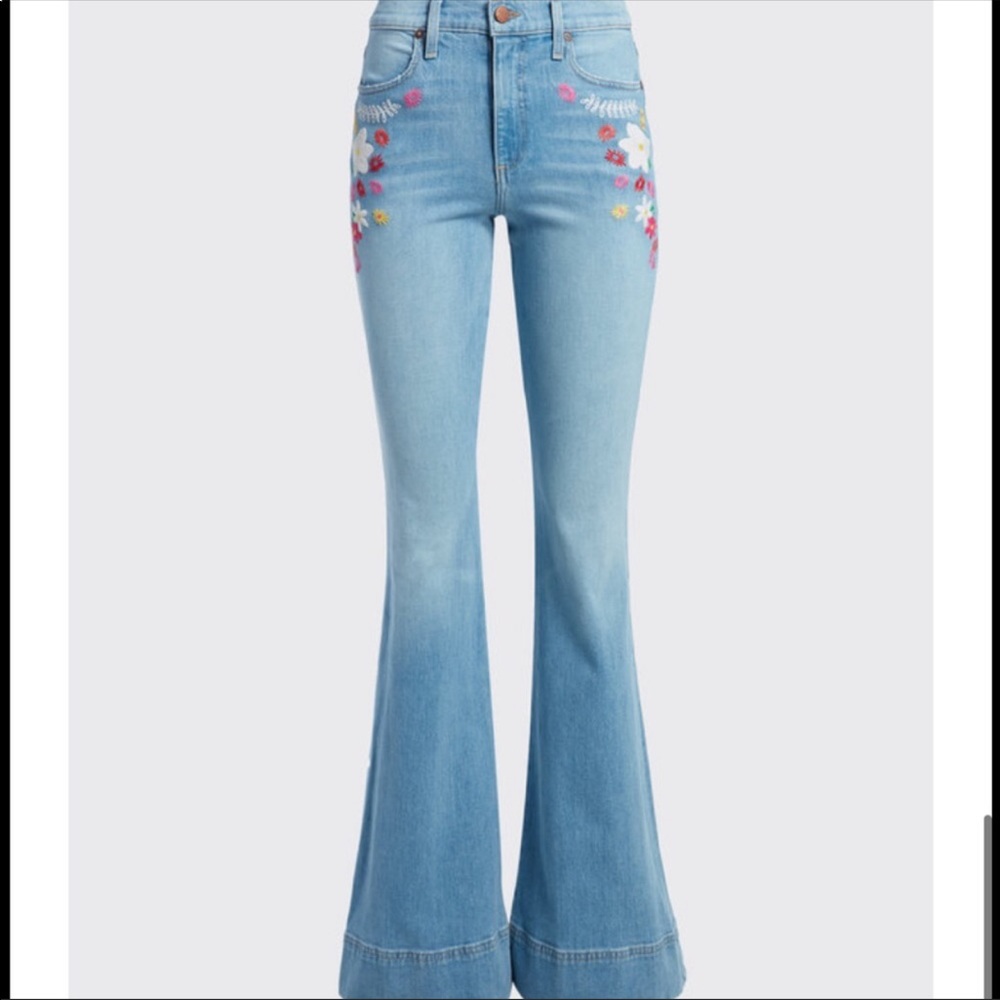 Alice & Olivia Beautiful High Waist Bell Jeans